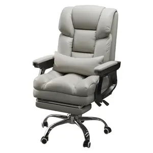 Hot Model Classic Home Leather Chair Padded Can Lie Down Mid-back Office Computer Desk Chair