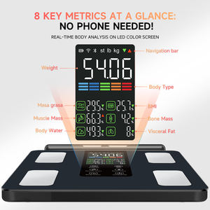 50 बॉडी मेट्रिक्स 8 इलेक्ट्रोड स्मार्ट बॉडी फैट स्केल बी विश्लेषण घरेलू स्वास्थ्य मॉनिटर सटीक शरीर पैमाने - Product Image 5