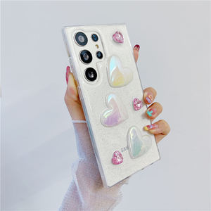 เคสโทรศัพท์ลายหัวใจเลเซอร์<span class=keywords><strong>น่า</strong></span><span class=keywords><strong>รัก</strong></span> ประดับมุกและกลิตเตอร์ สำหรับ Samsung S24 A54 A34 A23 A53 A73 A52S S23 <span class=keywords><strong>Ultra</strong></span> S22 Plus S21 S20 FE <span class=keywords><strong>Note</strong></span> <span class=keywords><strong>20</strong></span> - Product Image 3