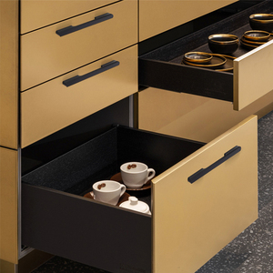 American Style Aluminium Alloy Black Kitchen Cabinet <b>Door</b> <b>Handles</b> Wardrobe Cupboard <b>Door</b> <b>Pulls</b> Drawer Knobs Furniture <b>Handle</b> - Product Image 5