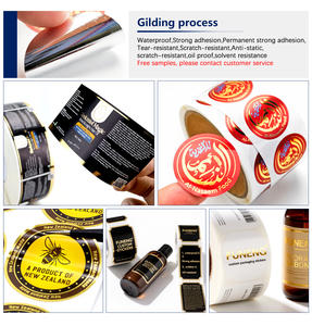 Autocollants holographiques transparents pour emballage cosmétique, autocollants ronds transparents personnalisés pour étiquettes d'emballage de bouteilles de parfum - Product Image 5