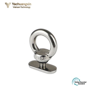 316 Stainless Steel Polished Finish <b>Hardware</b> Fastener Slide Rail Track Locking Ring for Kayak RV Tent Canoe Bag - Product Image 4