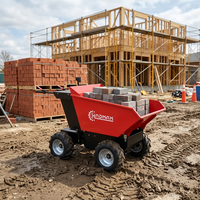 Mini-dumper électrique 4x4 hydraulique KNDMAX ED600E de 237 kg, fabriqué en Chine, avec chargeur sur roues alimenté par batterie, garantie 1 an