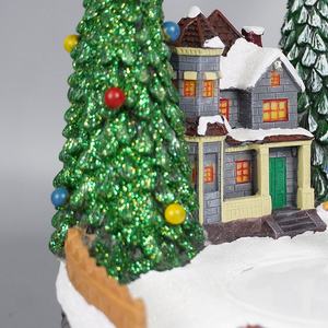 En gros saisonnier vacances décor renne traîneau scène Led illuminé Musical maisons de village de Noël avec 8 chansons de Noël - Product Image 5