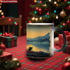 Custom Logo <b>Ceramic</b> <b>Mug</b> 11oz Heat Color Changing Magic Drinking Cup - Product Image 2