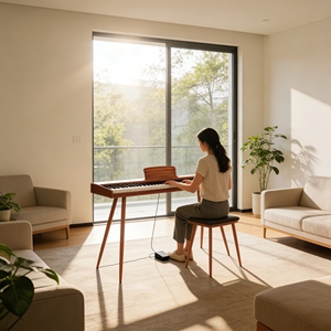 <span class=keywords><strong>Piano</strong></span> Electrónico Personalizable de 88 Teclas y <span class=keywords><strong>Piano</strong></span> Vertical de Diseño Clásico para Decoración del Hogar y la Oficina - Product Image 3