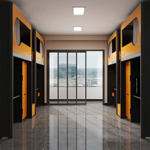 Juego de muebles para apartamento escolar de <span class=keywords><strong>albergue</strong></span> juvenil, cama de hierro, escritorio, armario, litera para habitaciones de alquiler, Material metálico para dormitorio, uso en Hotel - Product Image 3