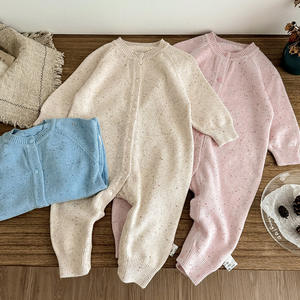 Baju terusan bayi uniseks, Jumpsuit 100% katun rajutan cetak memanjat pakaian untuk bayi balita musim gugur dan musim dingin - Product Image 1