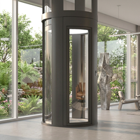 Ascenseur résidentiel de haute qualité à axe en aluminium sans engrenage, certifié CE, avec plancher en PVC et design moderne