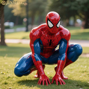 Eine lebensgroße Glasfaser statue des berühmten Superhelden-Filmcharakters Spider-<span class=keywords><strong>Man</strong></span> in Harz wird zum Verkauf angeboten - Product Image 4