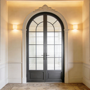 <span class=keywords><strong>Porte</strong></span> à battant en verre à double vitrage à arche française vintage, remplie d'argon, insonorisée, avec <span class=keywords><strong>cadre</strong></span> en aluminium pour maisons - Product Image 2