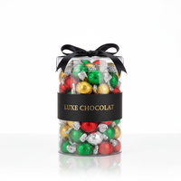Boîte à chocolat cylindrique en acétate de plastique transparent de luxe en gros, tube d'emballage rond transparent avec couvercle