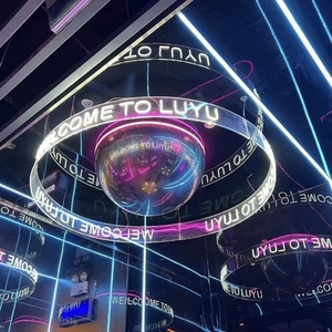 Tùy chỉnh vòng rircle Acrylic Neon thư ký Kinh Doanh Trong Nhà Trần 3D <span class=keywords><strong>LED</strong></span> logo Neon dấu hiệu - Product Image 5