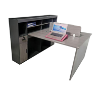 Bureau moderne en bois massif laqué, placage mélaminé, grand tiroir de rangement, grain de bois naturel, pour bureau commercial ou de direction