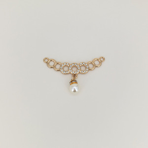 Accesorios de Ropa con Perlas y Cristales Estilo Medio Oriente, Decoraciones de Boda Chapadas en Oro - Product Image 3