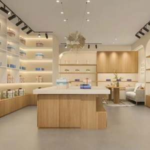 Wholesale Modern Fashion <b>Wooden</b> <b>Shelf</b> for Supermarket Grocery Racking for Home Bar Mall Hotel OEM Store Shelving - Product Image 3