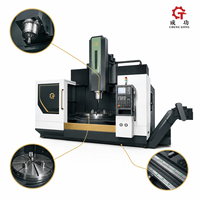 Torno CNC vertical industrial cerrado con fresadora, transportador de virutas de diamante y depósito de cobre