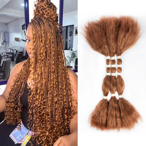 ผมต่อ Shoumei ขายดี ผมบราซิลแท้ 100% แบบดิบ ขนาด 12-30 นิ้ว ผมแท้แบบเรมี่ ลอนเปียกและหยักศก สำหรับถักเปียสไตล์โบฮีเมียน SDD - Product Image 1