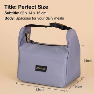 Sac Isotherme Portable Grande Capacité en Tissu Oxford Imperméable, Nouveau Design, avec Boucle, pour Déjeuner au Bureau ou Pique-nique - Product Image 5