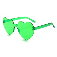 Lunettes de soleil sans monture tendance 2026 pour femme, colorées (blanc, rouge, champagne) – Idéales pour les soirées branchées et les accessoires photo