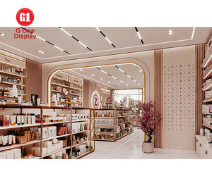 ชั้นวางสินค้าเครื่องสำอางแบบปรับแต่งได้สำหรับร้านค้าปลีก |   เฟอร์นิเจอร์ร้านเครื่องสำอางสมัยใหม่และดีไซน์ตู้ไม้สำหรับเครื่องสำอาง - Product Image 5