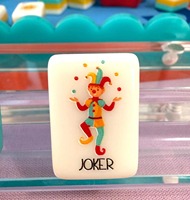 Tuiles d'art Mahjong américaines bleues personnalisées à trois couches, tuiles de Mahjong américaines en acrylique, adaptées aux casinos et au jeu d'argent