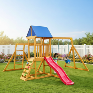 Scivolo in Legno Personalizzato e Impermeabile per Parco Giochi all'Aperto per <span class=keywords><strong>Bambini</strong></span> - Product Image 3