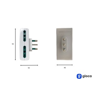 อะแดปเตอร์ปลั๊กไฟแบบ 4 ช่อง Gloca 3 ชิ้น 16A 250V สีขาว ปลั๊กพ่วงนิรภัยพร้อมเต้ารับมาตรฐาน วัสดุ ABS ป้องกันไฟดูด - Product Image 2