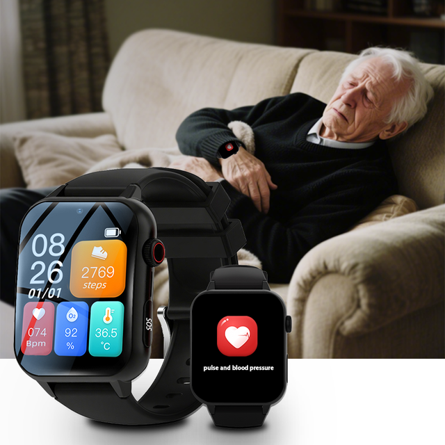 4G Elderly Emergency VA80 Smart Watch for Alzheimer's Patients with Fall Detection GPS SOS Call SIM Card Slot IP67 Waterproof