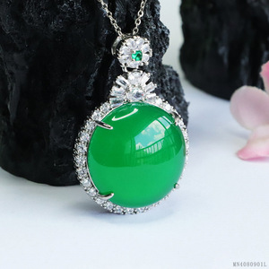 Colgante de Calcedonia Verde Estilo Chen Meng 2026, Ágata Redonda de la Suerte, Venta al por Mayor de Fábrica S4080901l - Product Image 1