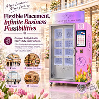 Distributeur automatique de fleurs réfrigéré 24h/24 avec éclairage et contrôle de température constant