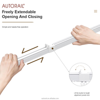 Système d'automatisation de la maison intelligente, rail de rideau électrique motorisé extensible Wave S Fold pour la maison