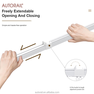 Sistema de Automação Residencial Inteligente: Trilho Elétrico Motorizado Extensível para Cortinas Onduladas (S-Fold) para Casa - Product Image 4