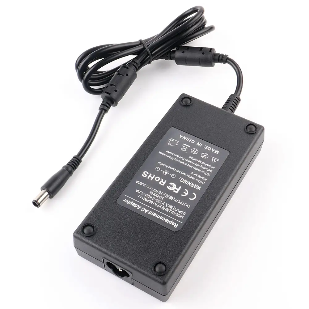 Replacement AC DC Adapter 180W 19.5V 9.23A Laptop Charger for Dell 7.4*5.0mm big pin