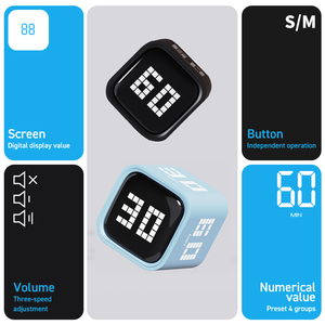 Bán Chạy Nhất Z1 Cube Hẹn Giờ Mini Kỹ Thuật Số Nhà Bếp Hẹn Giờ Với Trọng Lực Cảm Biến Tùy Chỉnh 5 10 30 60 Phút Thời Gian Tùy Chọn Màu Sắc - Product Image 5
