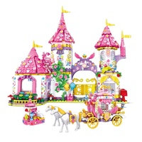 Set de Construcción Educativo DIY, Castillo de Princesas y Hombres de Princesa, Modelo de Carruaje de Juguete, Casa de Juegos, 11054 Piezas