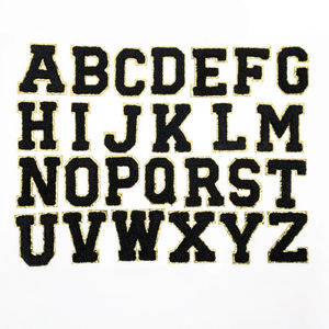 Parches de Letras del Alfabeto Multicolores de Alta Calidad Sin Pedido Mínimo, Parches de Chenilla Brillantes y Peludos - Product Image 3