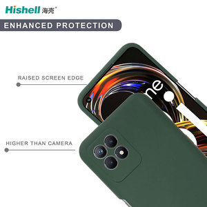 Nouvelle coque de téléphone en Silicone liquide de couleur personnalisée couverture antichoc souple pour <span class=keywords><strong>Realme</strong></span> <span class=keywords><strong>Narzo</strong></span> 50 vert foncé - Product Image 4