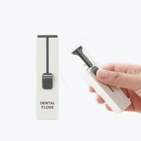 Boîte de rangement réutilisable pour cure-dents en fil dentaire blanc, en ABS de qualité alimentaire, avec distributeur automatique portable pour usage domestique
