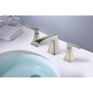 2 Griff 3 Loch Waschtisch mischer Wasserhahn Waschbecken Wasserhahn Massiv Messing Becken Pistole grau Wasserhahn Mixer - Product Image 3