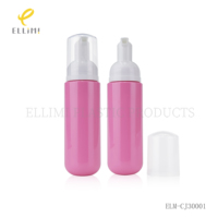 Bouteilles en plastique PET rose de 240 ml avec pompe à mousse et capuchon transparent pour nettoyant