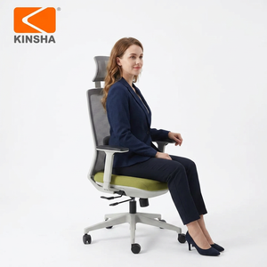 Silla de Oficina Ergonómica Moderna KINSHA ALTA-01-2 con Respaldo Abierto, Reposacabezas y Reposabrazos Ajustables, Base Metálica Giratoria - Product Image 1