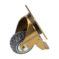 Roue à roulement à billes en acier et nylon doré Chnia, capacité de charge 40 kg, 3 po (75 mm), qualité hospitalière, pour usage extérieur, salle de sport, roue industrielle, outil