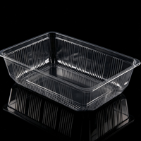 Barquette alimentaire profonde en PET transparent, écologique, sans BPA, recyclable, empilable, robuste, gain de place, résistante aux basses températures, 100% alimentaire, pour sushi, chocolat