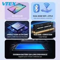 Tablet PC Layar Incell 8.8 Inci 2.5K 90Hz T7300 Octa Core 6GB RAM 128GB ROM Casing Logam 5000mAh 18W Pengisian Cepat Tablet Pintar