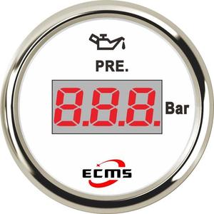 Manómetro Digital Modificado de 52 mm para Yates, Barcos, Autocaravanas y Automóviles, Rango de 10-184 Ohmios, 0-5 Bar, Parte Trasera de Plástico - Product Image 3