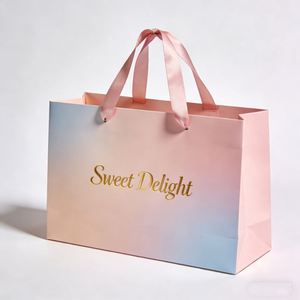 Sacs en papier kraft recyclé en gros avec votre propre logo pour les cafés, les boulangeries, les services de livraison de nourriture à emporter - Product Image 3