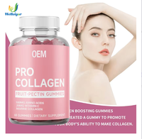 Bonbons gélifiés au collagène marin sans sucre pour l'éclat de la peau, anti-âge, soutien immunitaire - Complément beauté à base de pectine, vitamine C 60