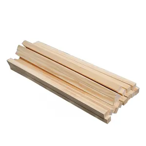 Quadratische Dübels tange aus Holz, kleine Hartholz streifen Unfertige Holz-Qurae-Sticks für Bastel-DIY-Projekte (30 Count)