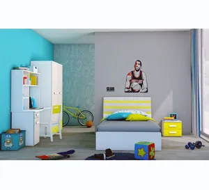 Hot Girls Kid's Bedroom furtniture Sets cheap boy teen Bed Room Furniture with storage closet system